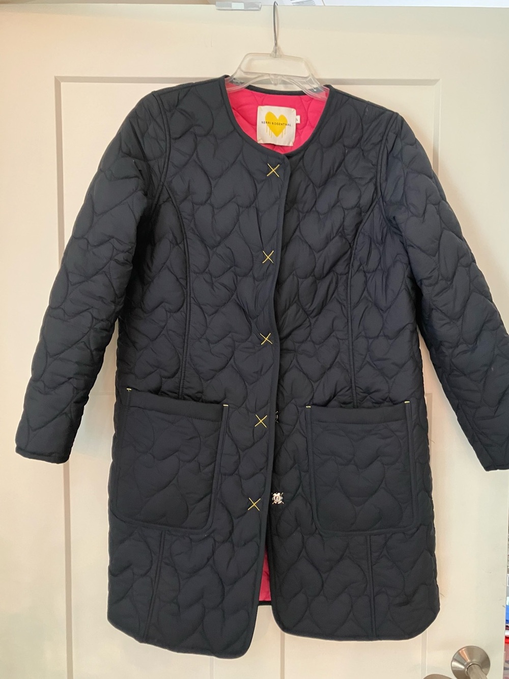 Excellent Condition Kerri Rosenthal Quilted Puffer Coat in Black